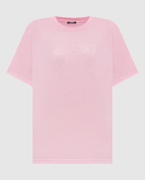Versace Pink T-shirt with logo 10231891A17209