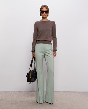 Max & Co Brown sweater with embroidered inscription MCOCOMMA