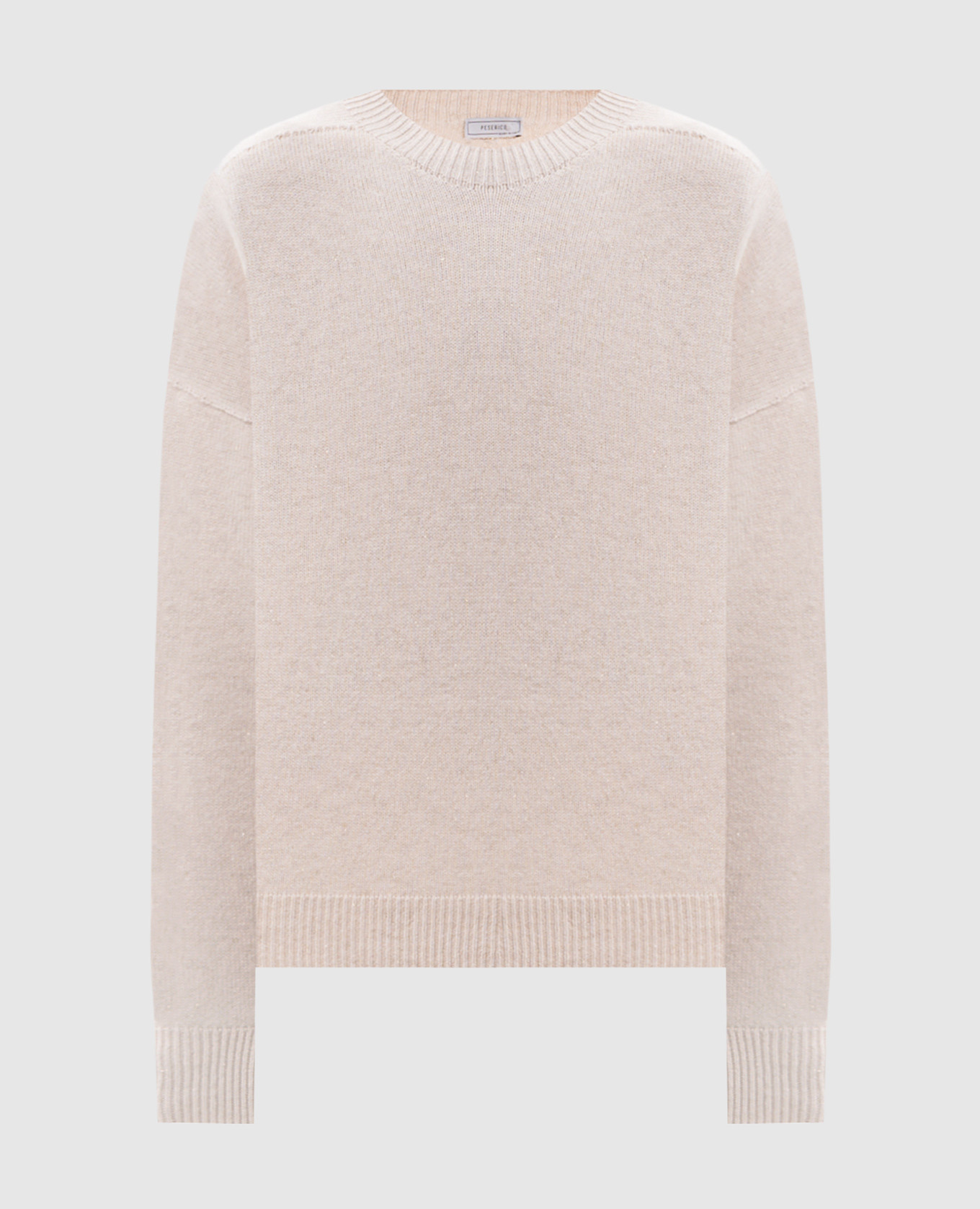 Beige sweater with wool and silk