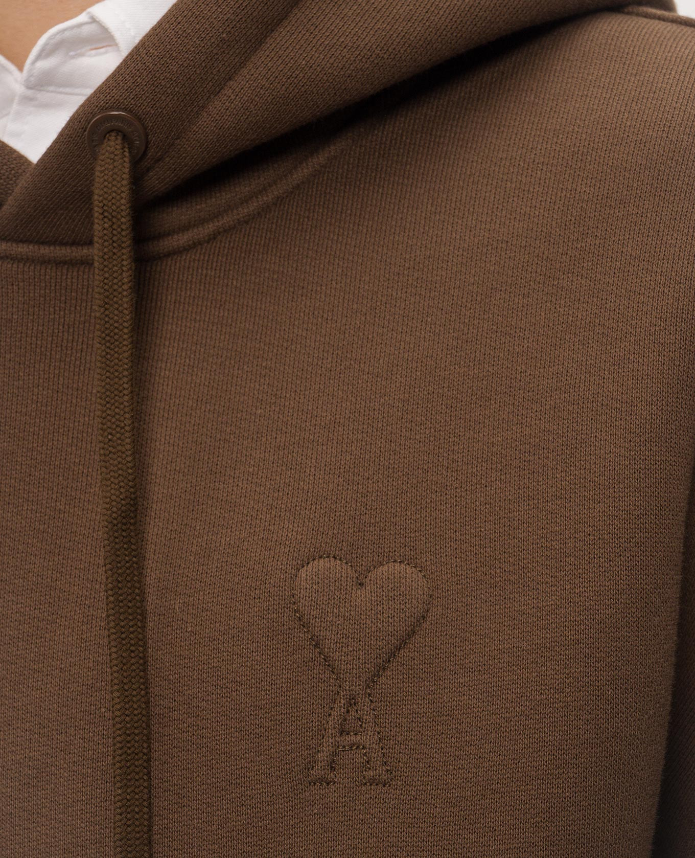 Brown insulated hoodie Ami Paris 5