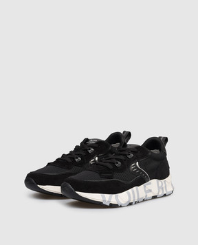 Voile Blanche Black CLUB01 combination sneakers with textured logo 0012019021020A01