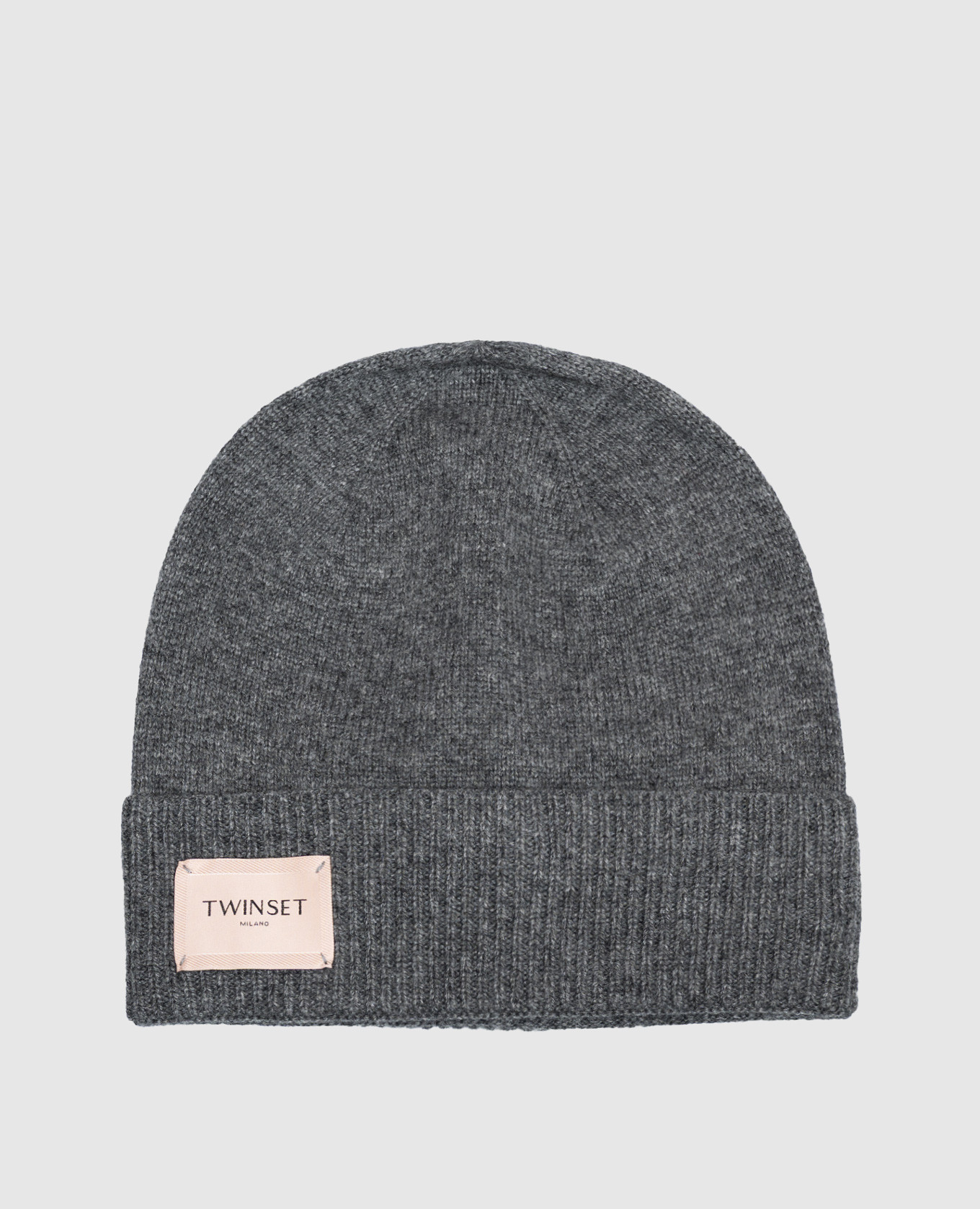 Gray hat with wool