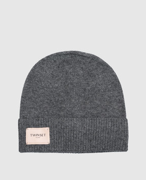 Twinset Gray hat with wool 262TO5581
