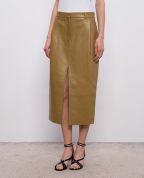 Khaite Brown leather skirt Anden 41851012