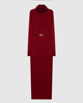 Twinset Burgundy dress with wool 262TT3212