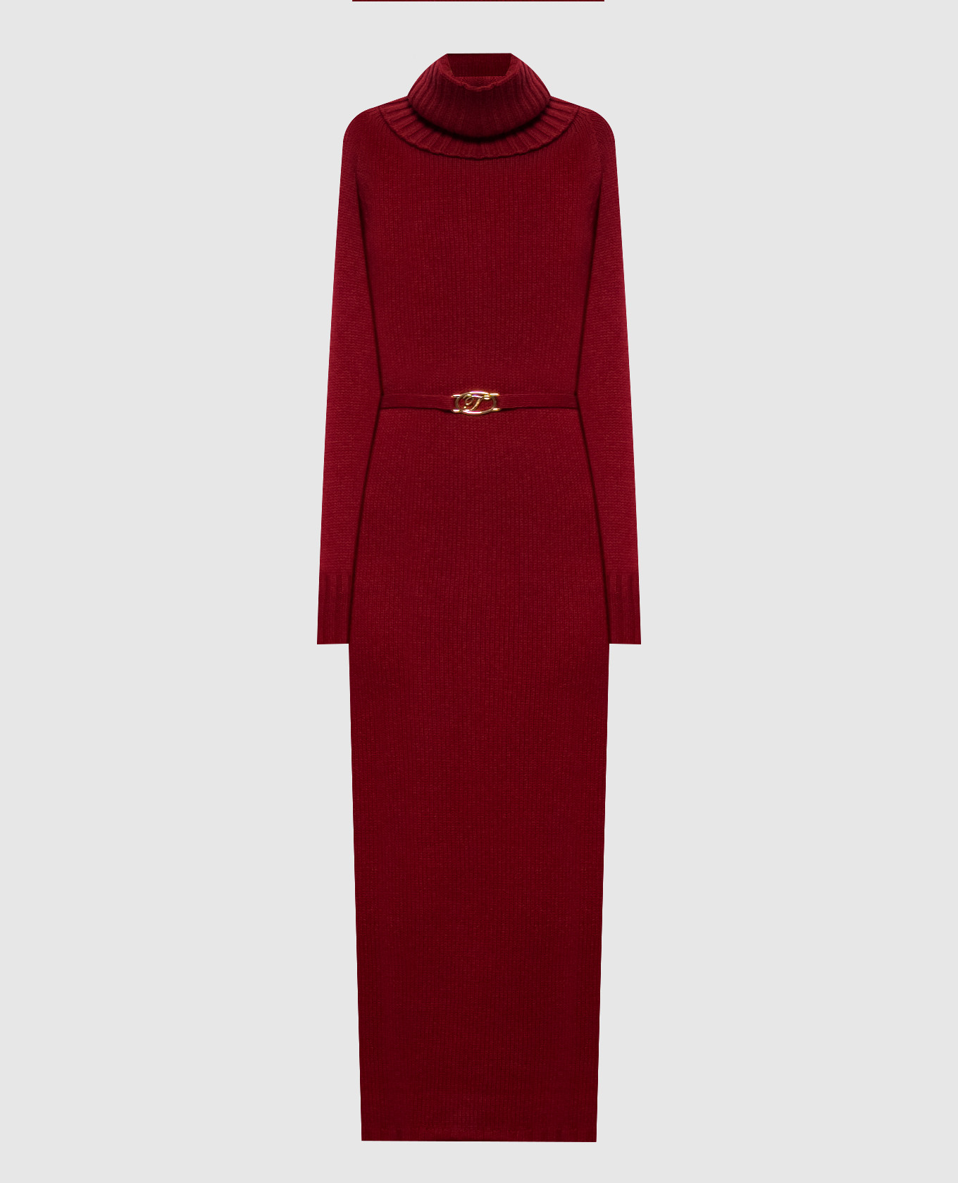 Burgundy dress with wool