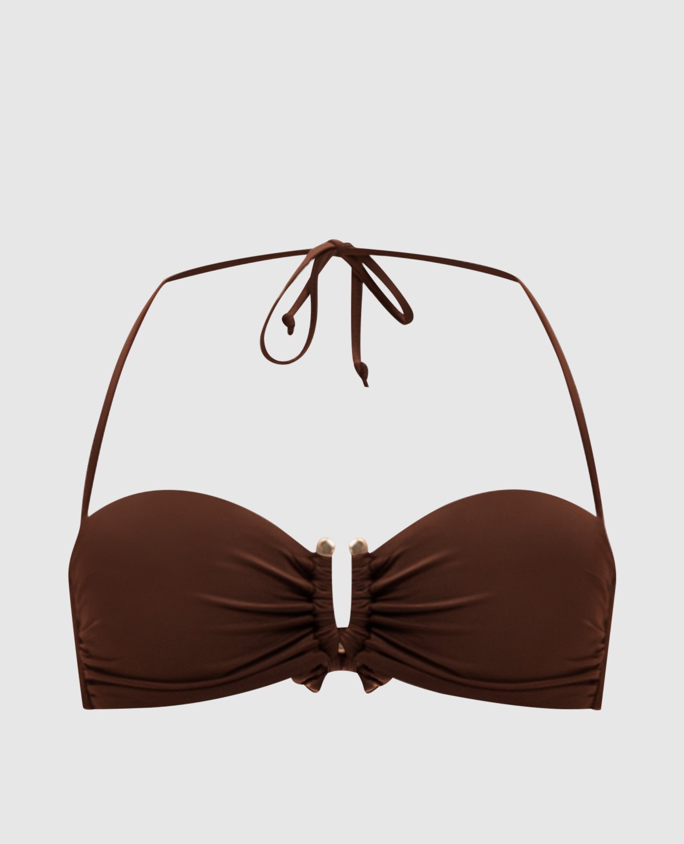 Brown bodice with drapery