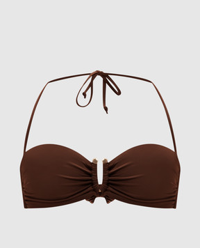 Fisico Brown bodice with drapery FR89M0