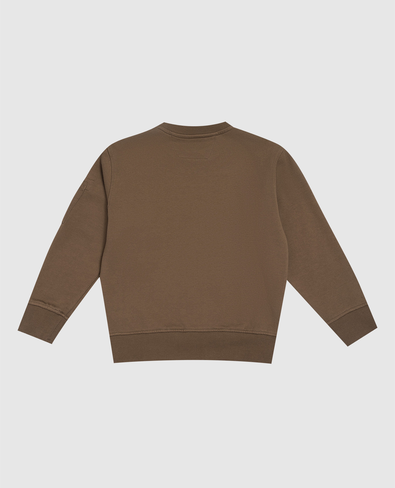 

Children's khaki sweatshirt with logo patch C.P. Company