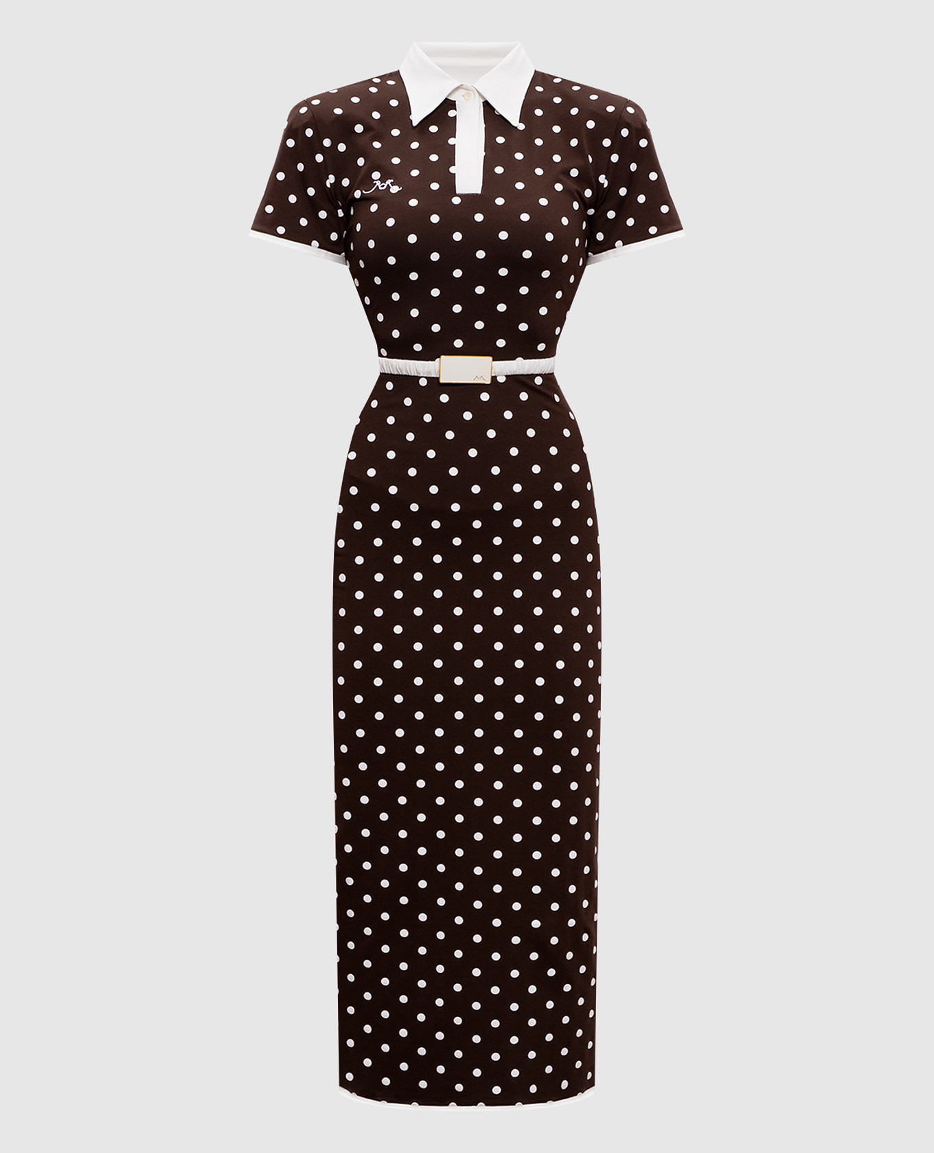 

Brown polka dot polo dress Rowen Rose