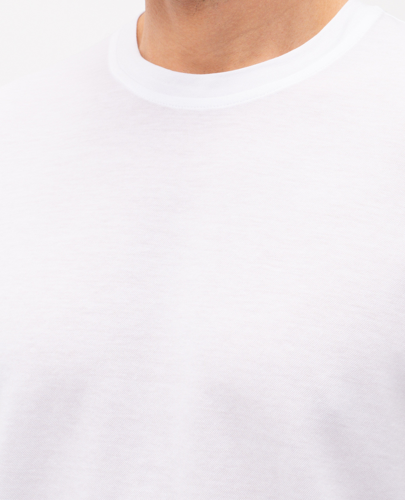 

White T-shirt with logo patch CAPOBIANCO