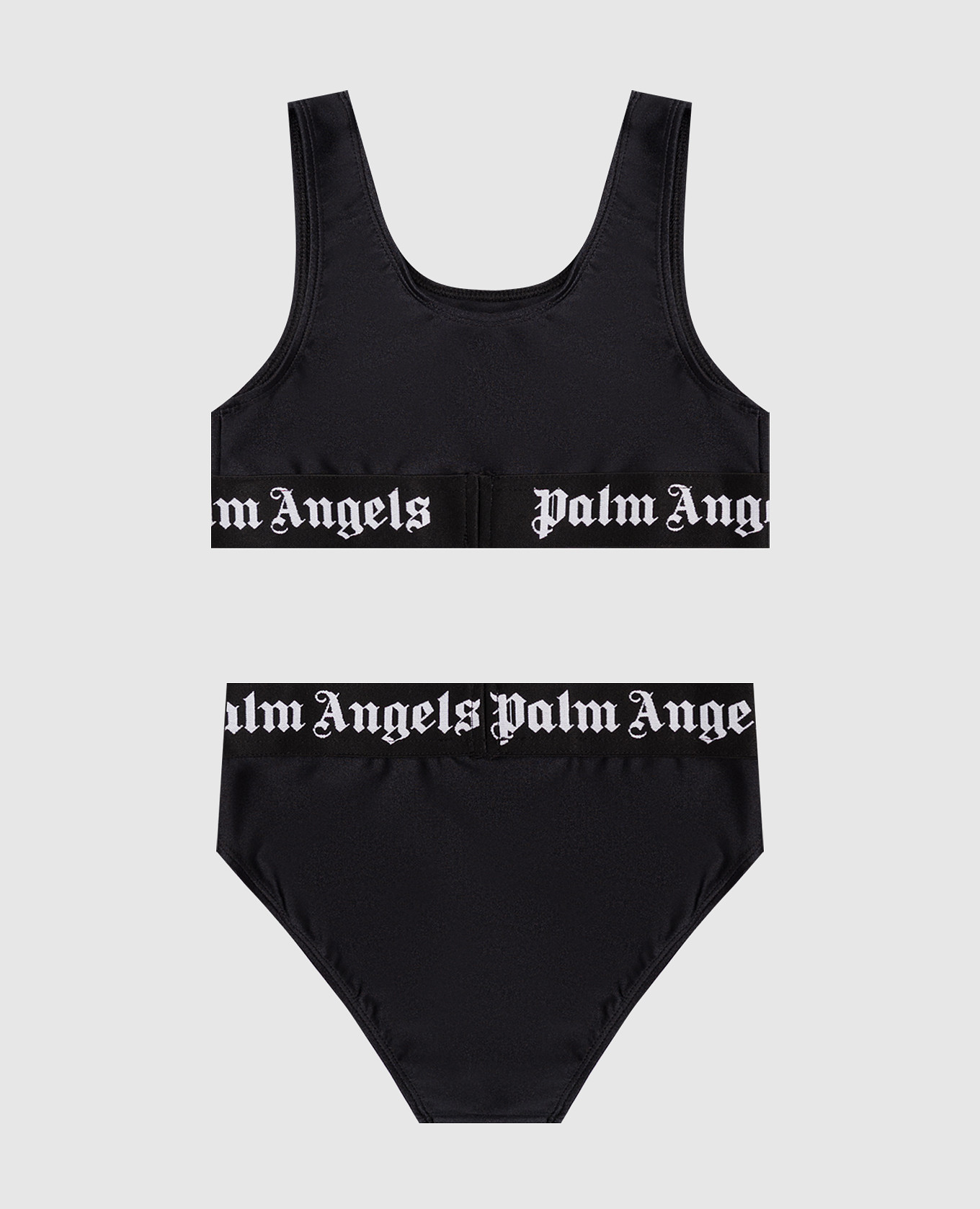 

Children's black swimsuit with logo pattern Palm Angels