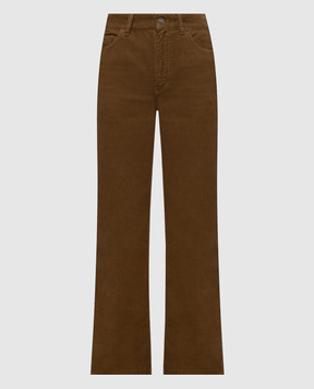 Saint Laurent Brown corduroy flared pants 873630Y19PA