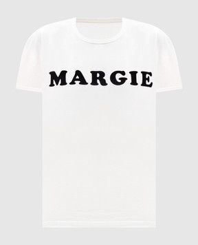 Maison Margiela MM6 White T-shirt with textured logo S62GD0212M20108