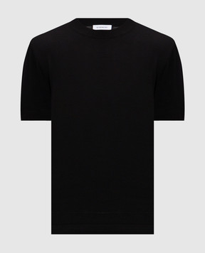 Givenchy Black T-shirt with embroidered logo BM90WU4YPF