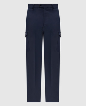 Enrico Mandelli Blue cargo pants 0CARGO4927