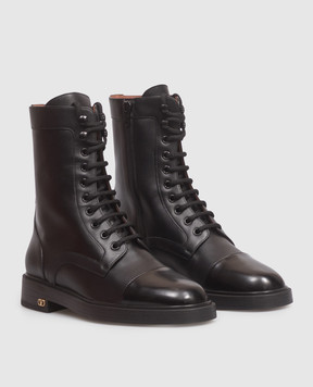 Valentino Black leather boots 9W2S0QA2KIU