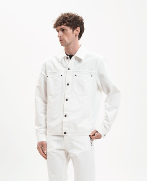 Off-White White denim jacket with emblem 44XEV01BS26F002