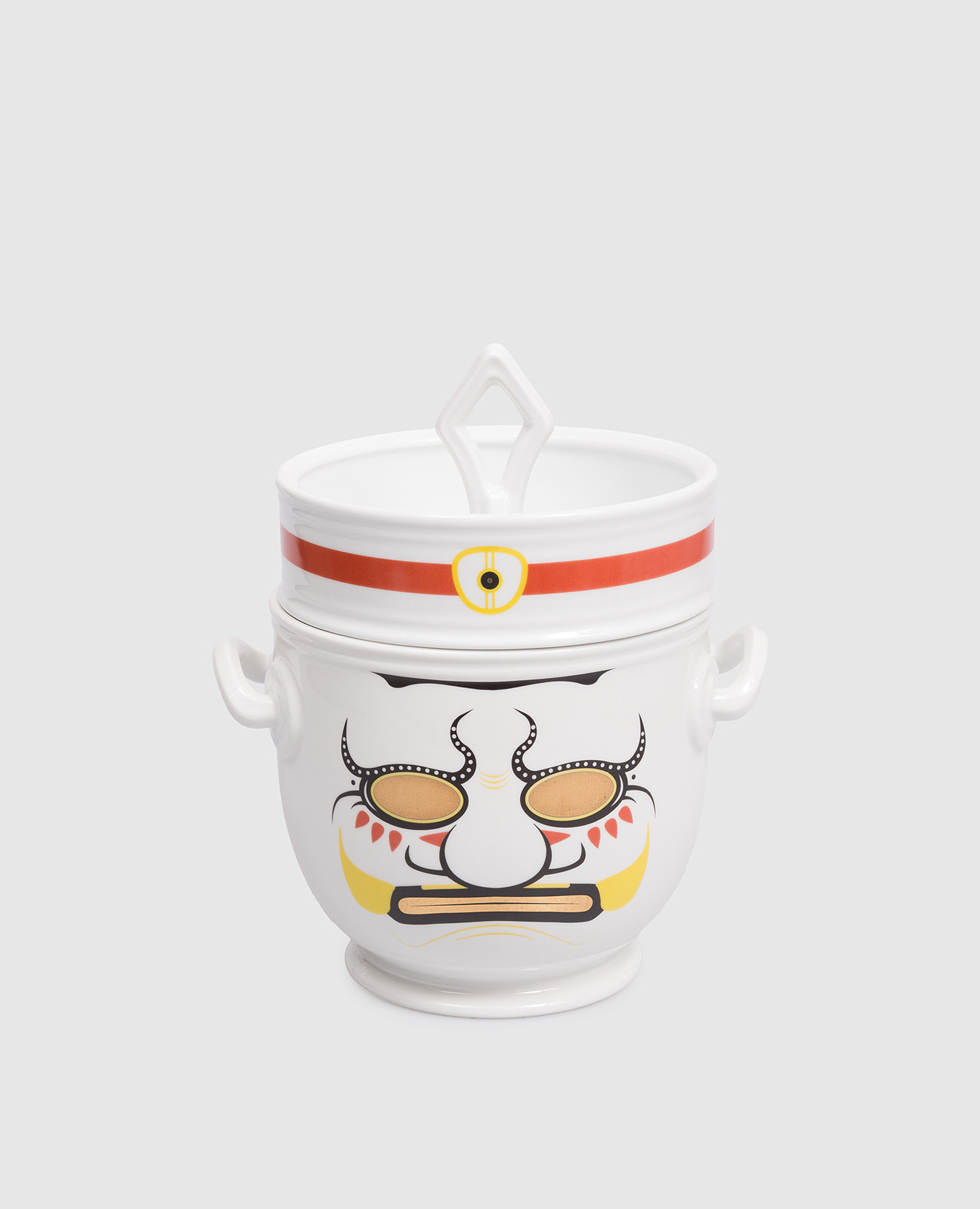 

White porcelain Asuka-Ki Ethnics ice cube tray in gift box Geminiano Cozzi 1765