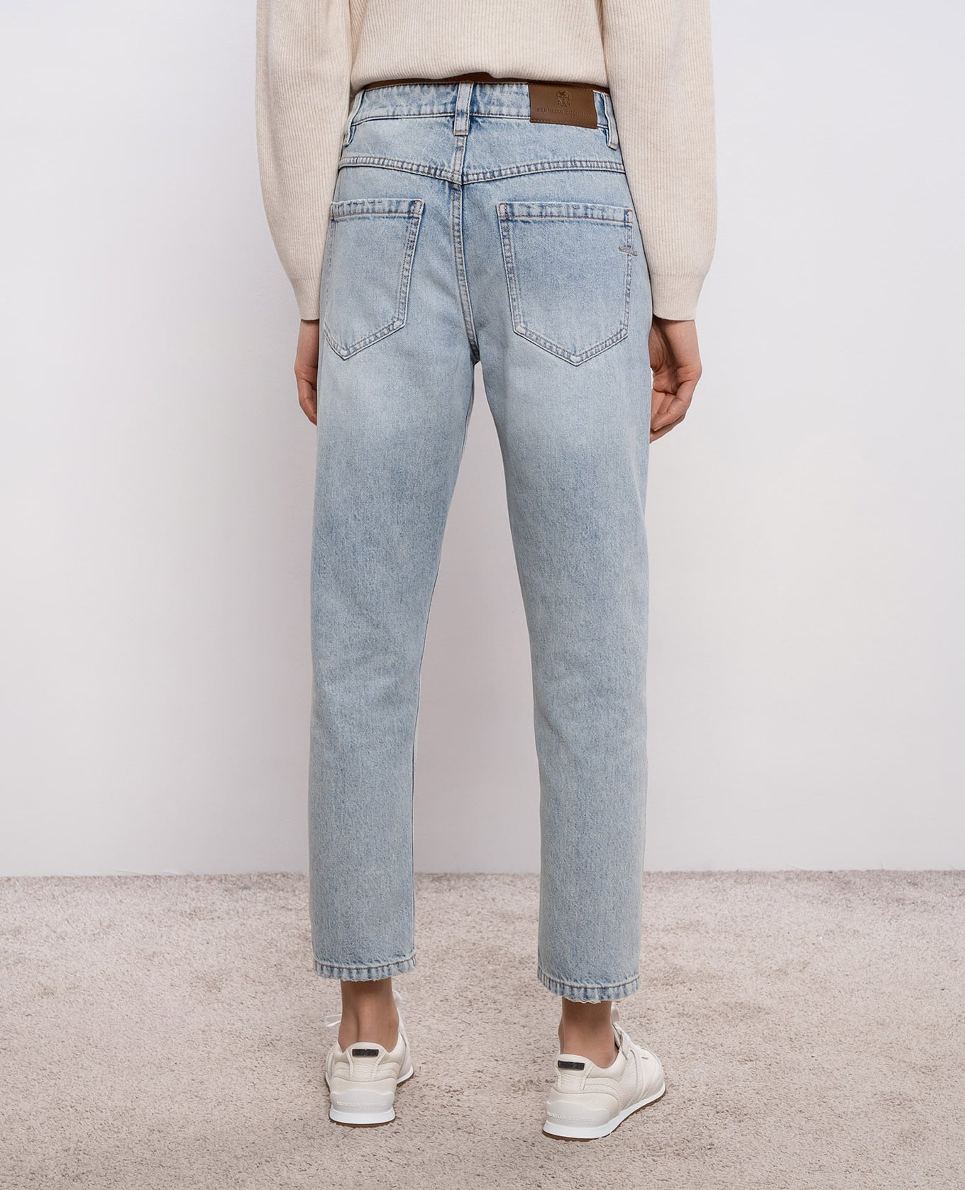 

Blue jeans with a patch Brunello Cucinelli, Light blue