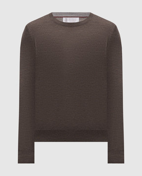 Brunello Cucinelli Brown wool and cashmere sweater M2400100