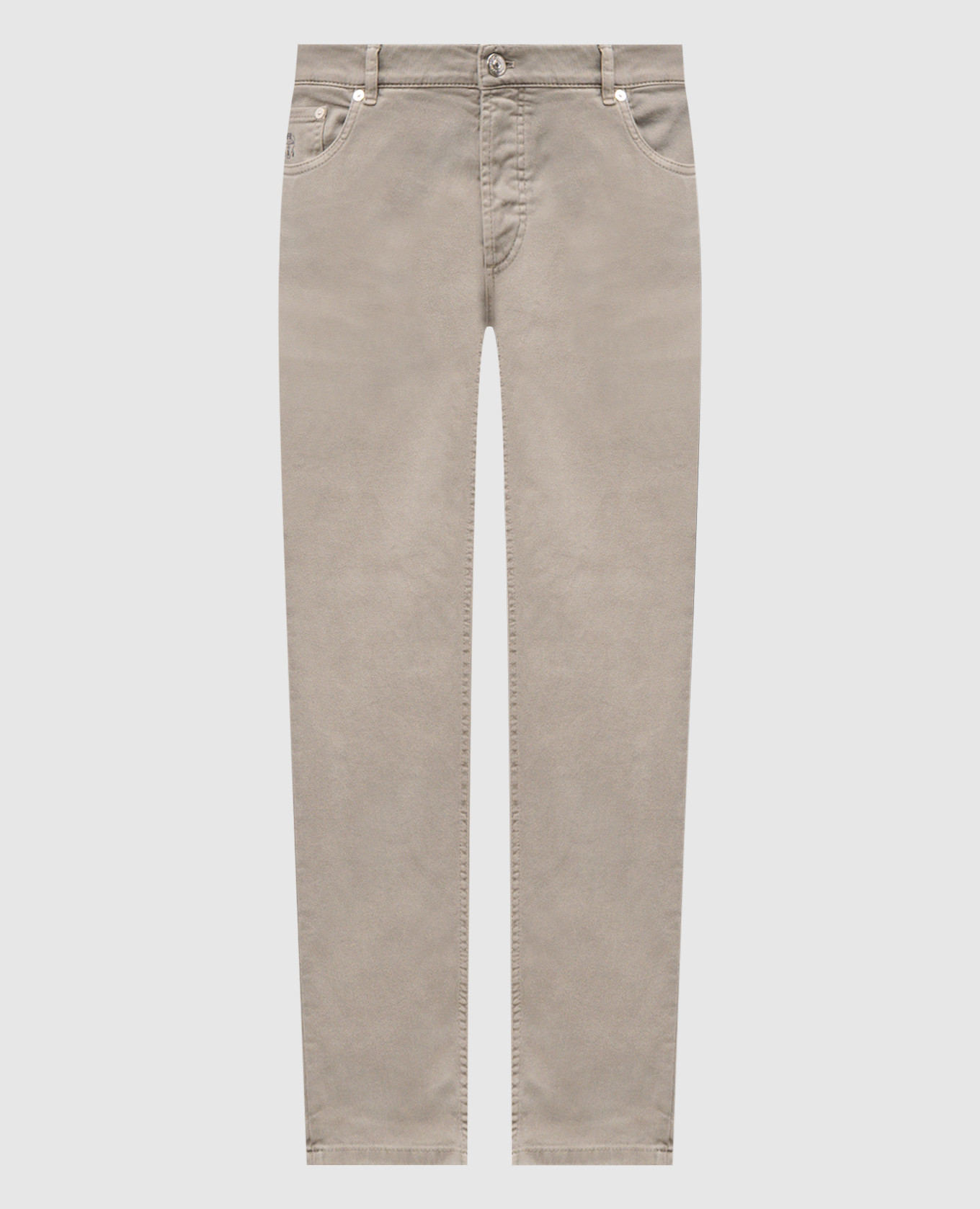 

Khaki jeans with patch Brunello Cucinelli