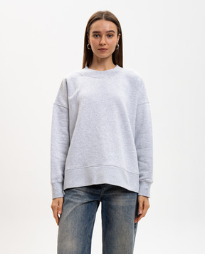 Palm Angels Grey insulated sweatshirt with logo print PWBA017C99FLE002