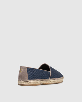 Brunello Cucinelli Blue espadrilles with logo print MZUAIJQ726