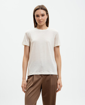 Marco Pescarolo Beige Amata wool T-shirt AMATAD53Y04