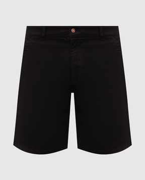 Officina 36 Black denim shorts 0272400000
