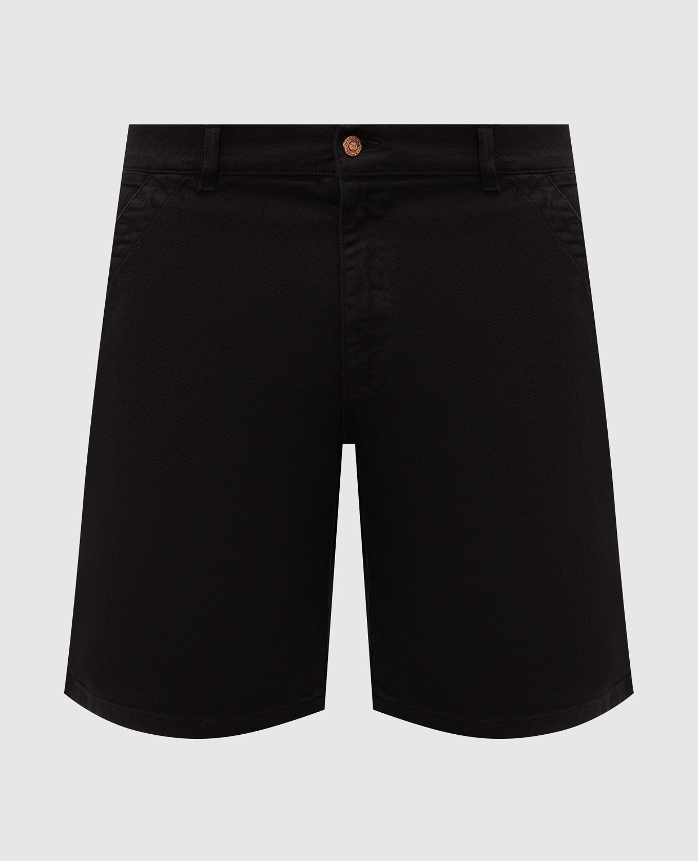 Black denim shorts