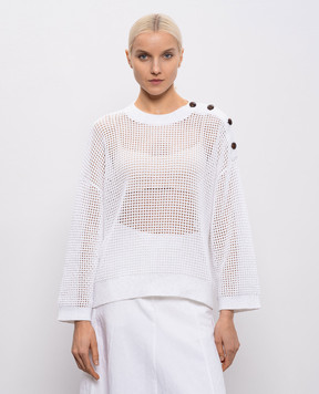 Brunello Cucinelli White sequined jumper MDV762120