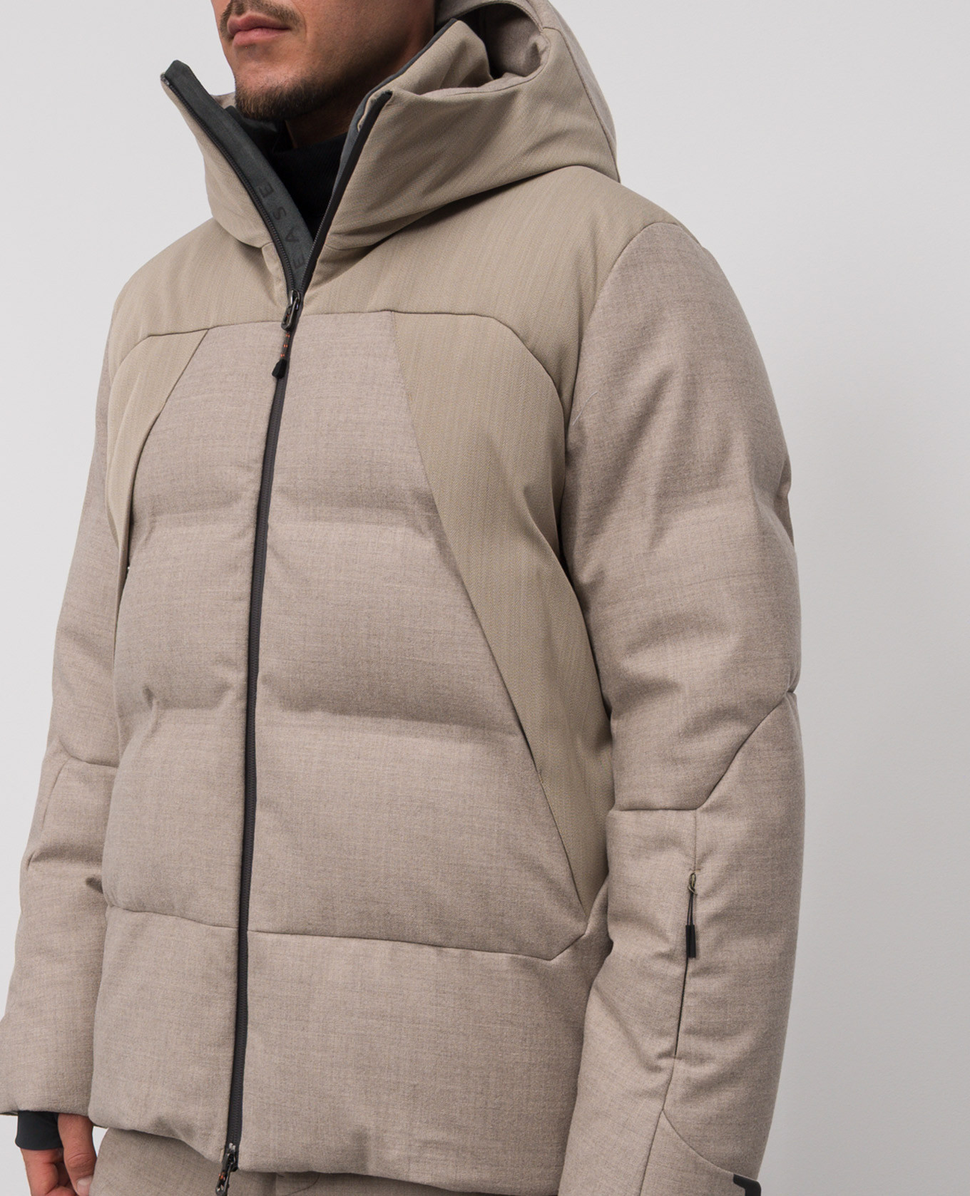 

Beige Nordend wool ski down jacket Sease