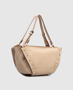Gianni Chiarini Bloom beige suede tote bag BS12376CMBRC