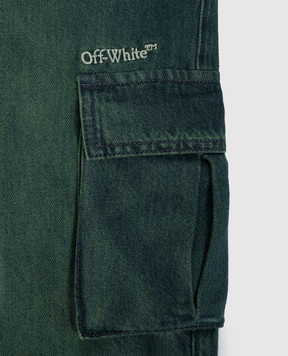 Off-White Kids' cargo jeans with logo embroidery 44BYB002F26D002