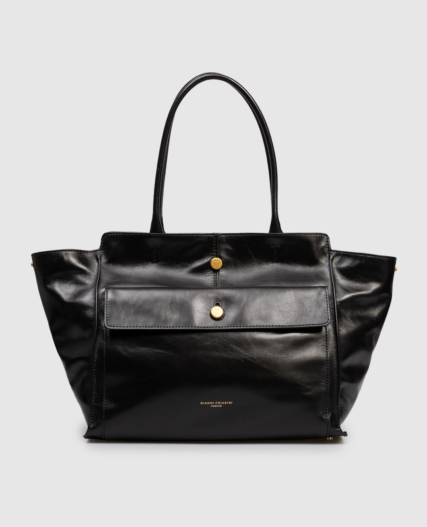 

Cher black leather tote bag Gianni Chiarini