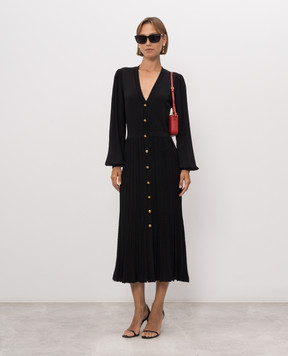 Twinset Black midi dress with logo plate 262TP3082