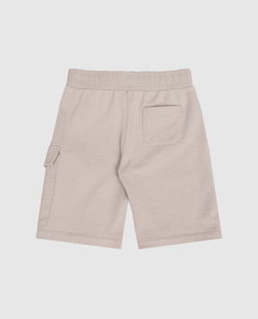 C.P. Company Children's gray shorts with logo patch CPQ002LCA691014