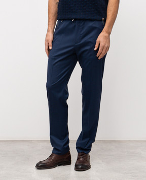 Stefano Ricci Blue wool pants M1T6100040W0005U