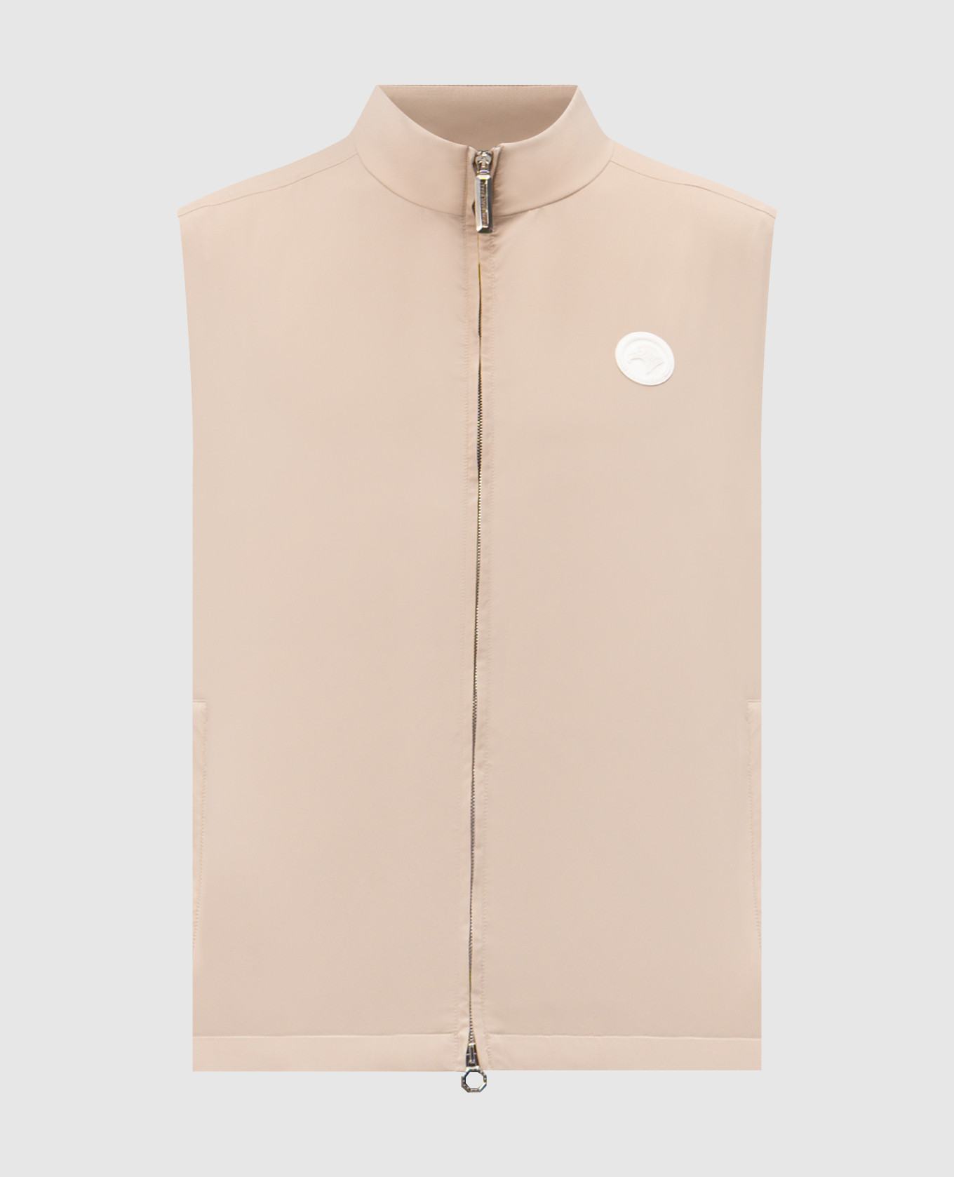 Beige vest with logo