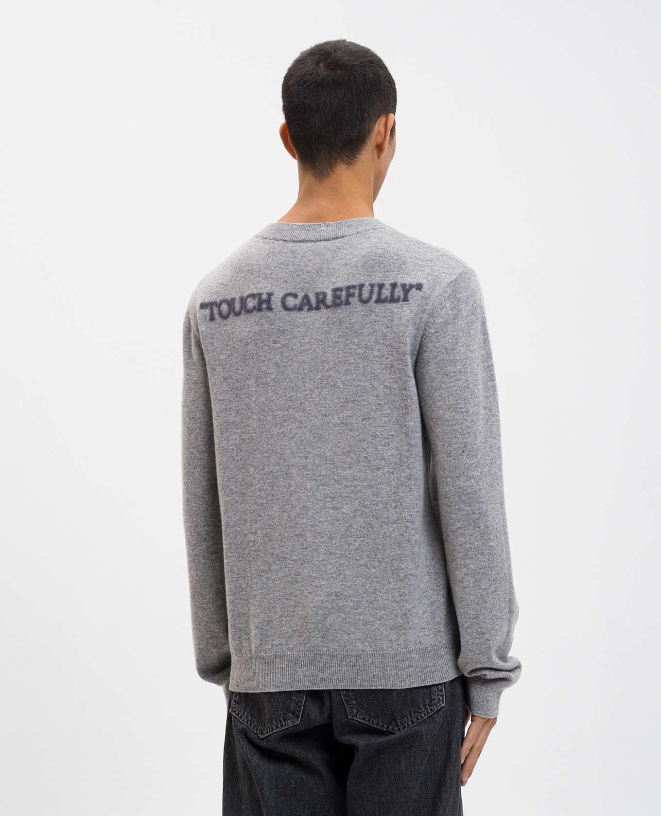 

Grey melange cashmere jumper Off-White