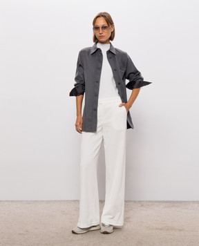 Peserico Ivory corduroy pants P04835T303642