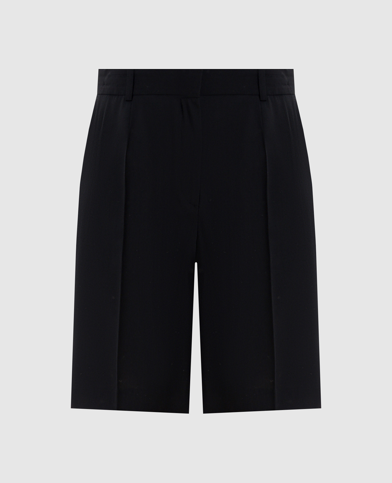 Black Bermuda shorts with wool