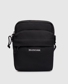 Balenciaga Black Explorer bag with logo patch 8455932AB9Q