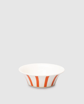 Geminiano Cozzi 1765 White porcelain bowl Striche Arancio e Oro TTCMI37159053
