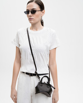 Y`S Yamamoto Black leather mini bag YKI01710