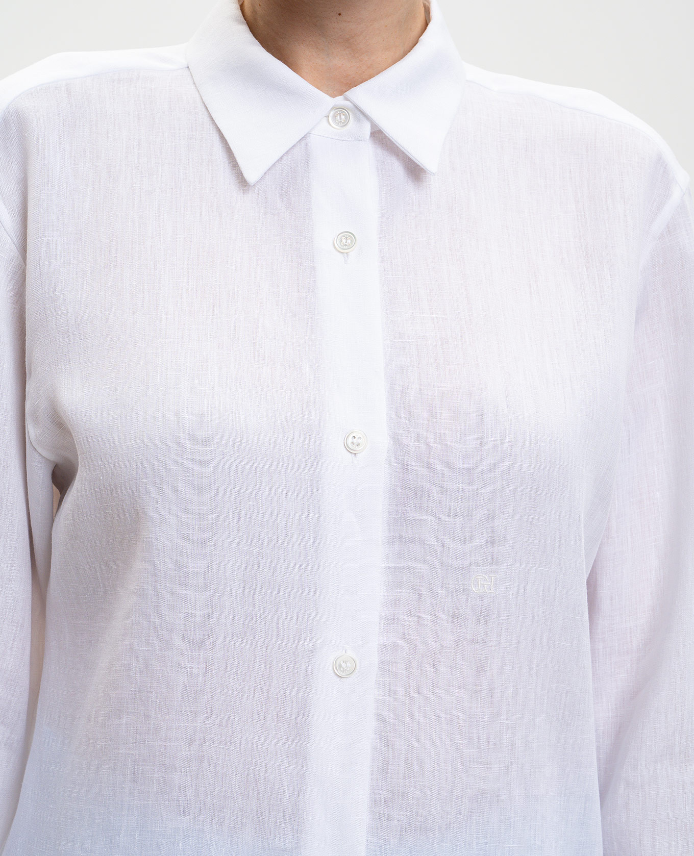 

Reyes white linen shirt Gabriela Hearst