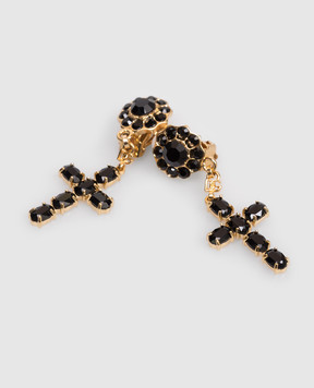 Dolce&Gabbana Gold clip-on earrings with logo WEQ4S3W1111