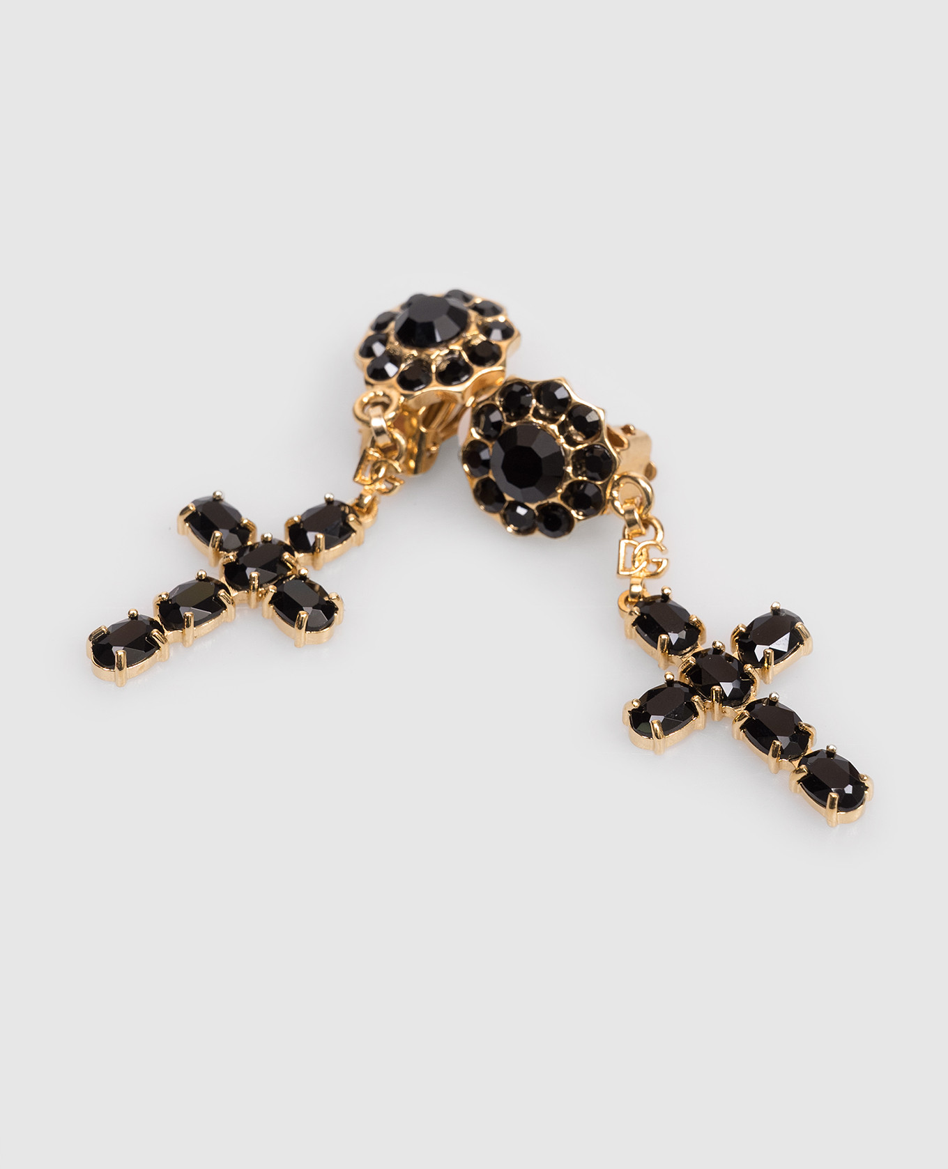 Gold clip-on earrings with logo Dolce&Gabbana 3