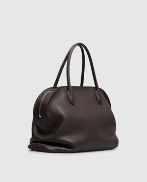 The Row Agnes 15 brown leather tote bag W2201L694